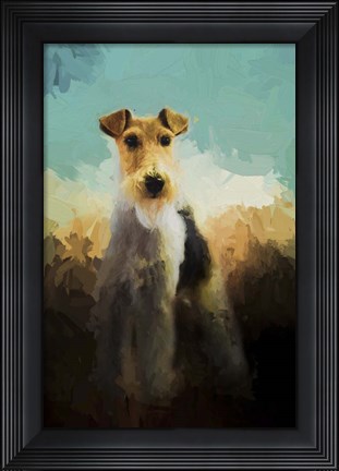 Framed Fox Terrier On Alert Print