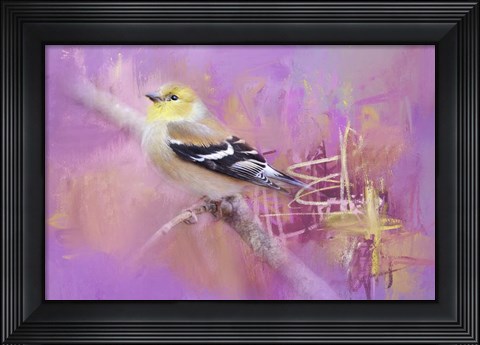 Framed Abstract Goldfinch Print