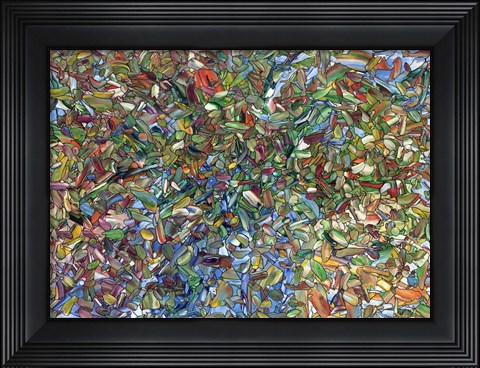 Framed Flowers in a Blue Vase Print