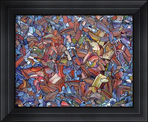 Framed Fragmented Rose Print