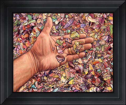 Framed Fragmented Touch Print
