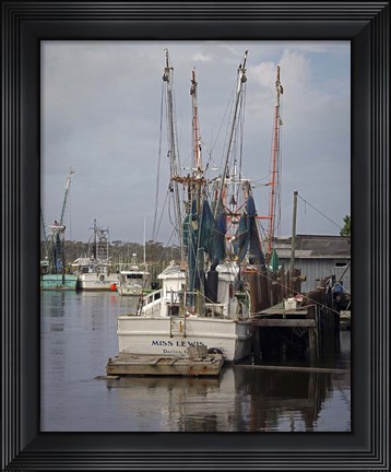 Framed Shrimp Boats Print