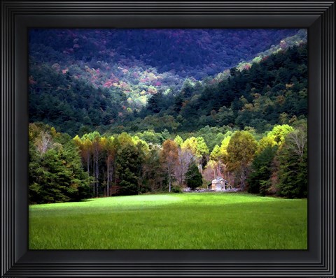 Framed Oliver Cabin GSMNP, TN Print