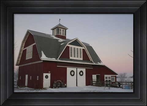 Framed Red Barn Print