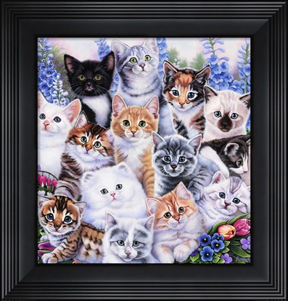 Framed Kitten Collage Print