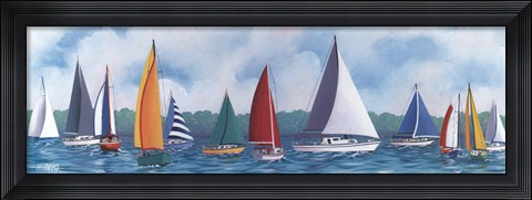 Framed Regatta Sailboats Print
