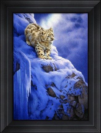 Framed Snowy Cliff Print
