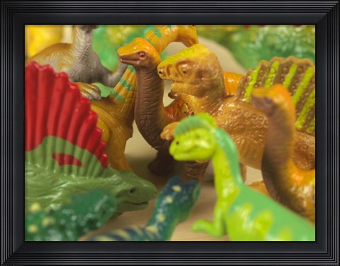 Framed Toy Dinos Print