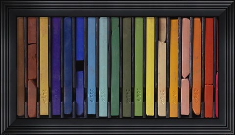 Framed Vertical Pastels Print