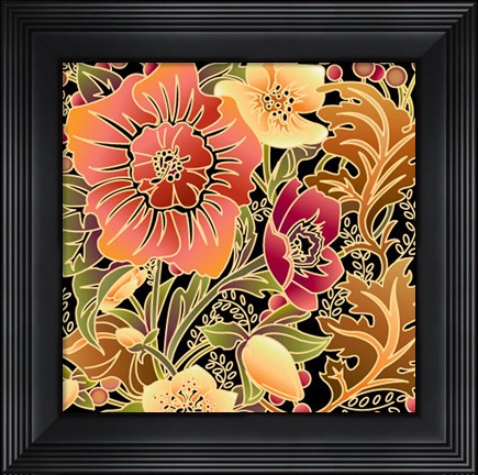 Framed Fall Flowers II Print