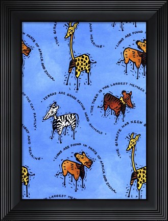 Framed Animal Ornaments Print