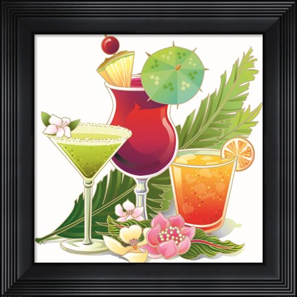 Framed Tropical Drink II Print