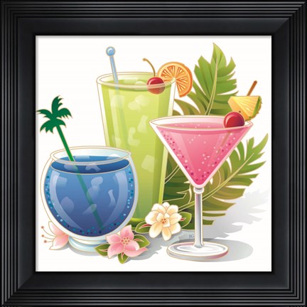 Framed Tropical Drink IV Print