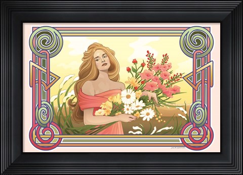 Framed Spring Nouveau Print