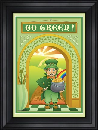 Framed Go Green Print