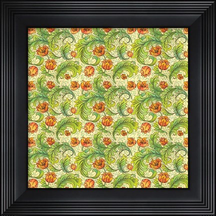 Framed Modern-Morris-pattern Print