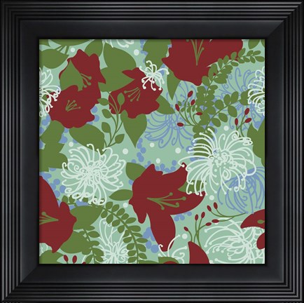 Framed July Crazy Flowers Print