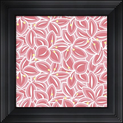 Framed Pretty &amp; Pink flower coordinate Print