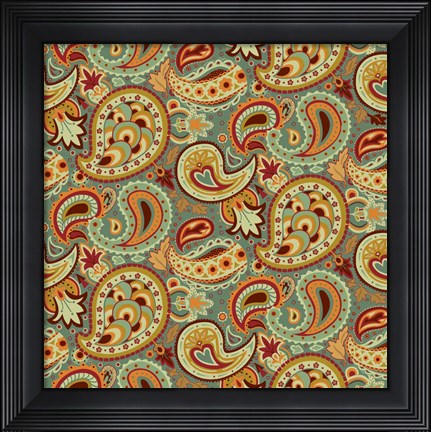 Framed Morocco Paisley Drop Print