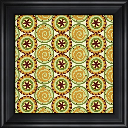 Framed Tribal Medallion I Print