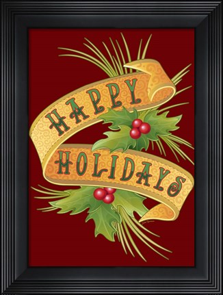 Framed Happy Holidays Print