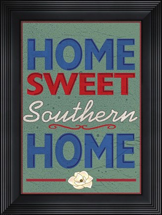 Framed Home Sweet Southern Home Print
