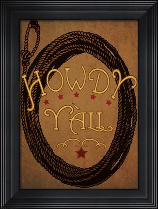 Framed Howdy Y&#39;All Print