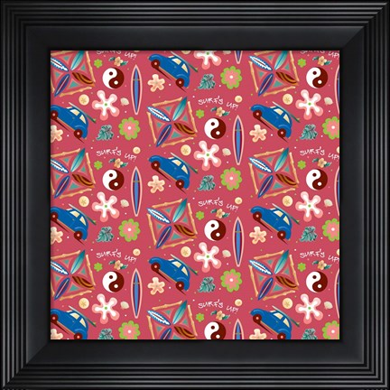 Framed Surf&#39;s Up Drop Pattern Print