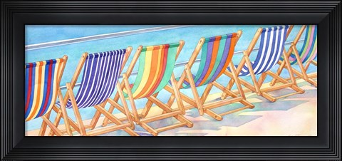 Framed Beach Chairs Print