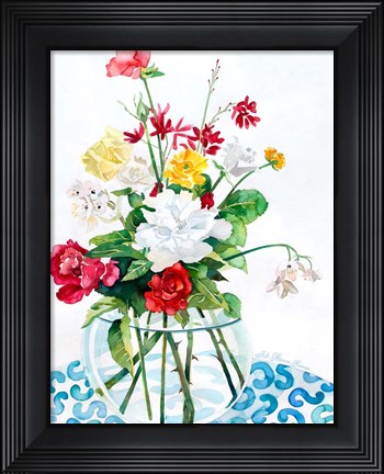 Framed Flowers From My Garden Print