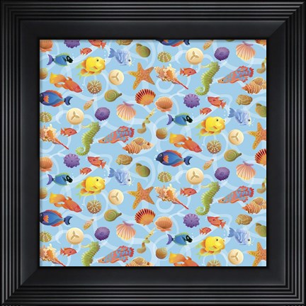 Framed Under The Sea - Half Drop Repeat Print