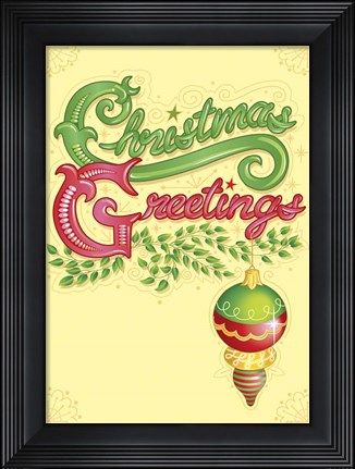 Framed Christmas Greetings Print