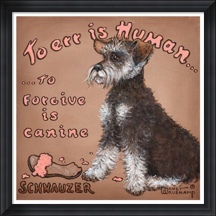 Framed To Forgive Is Canine Print