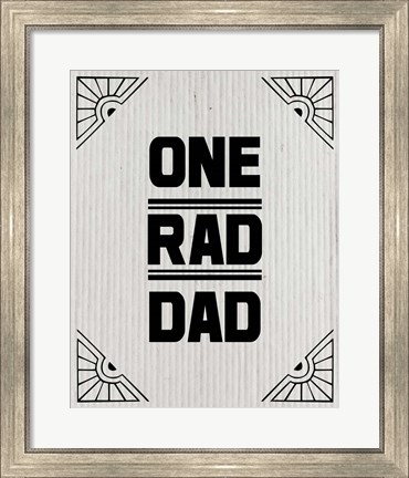 Framed One Rad Dad - White Cardboard Print