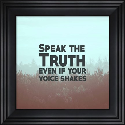 Framed Speak The Truth - Blue Print