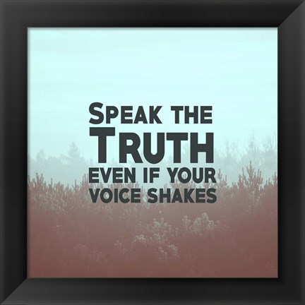 Framed Speak The Truth - Blue Print