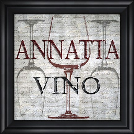 Framed Annatto Vino Print