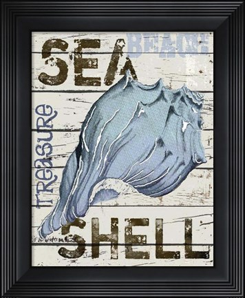Framed Blue Seashell Print