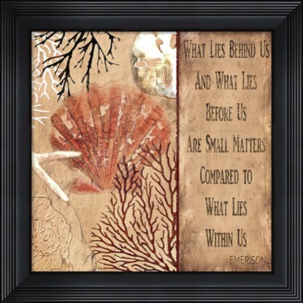 Framed Emerson quote Print