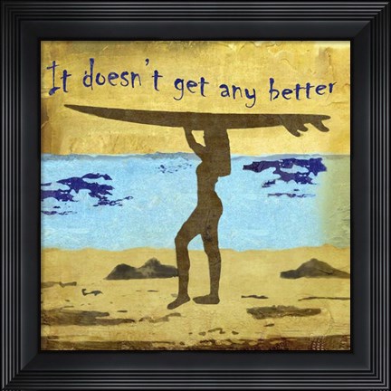 Framed Girl Surf Print