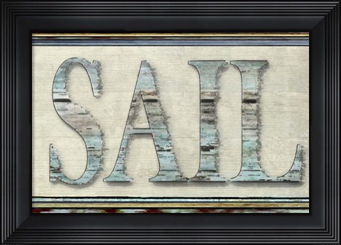 Framed Sail word Print