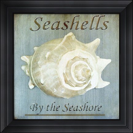 Framed Seashells by the Seashore I Print