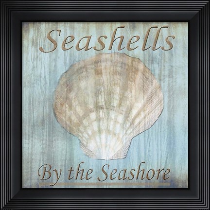 Framed Seashells by the Seashore II Print