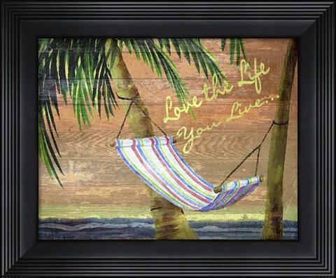 Framed Swaying on the Beach words Print