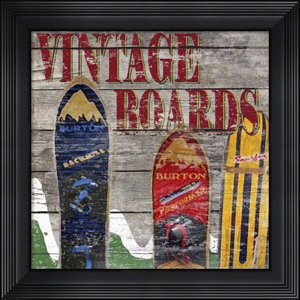 Framed Vintage boards I Print