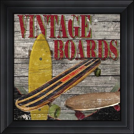Framed Vintage Boards II Print