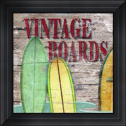 Framed Vintage Boards III Print