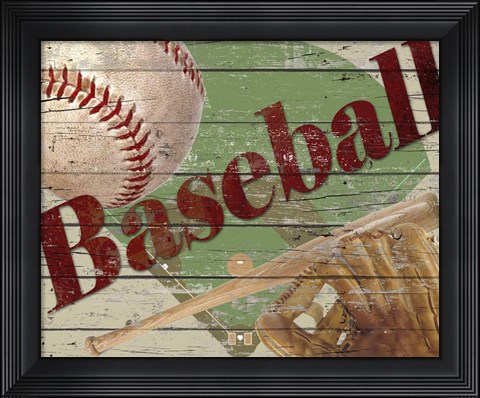 Framed Baseball Print