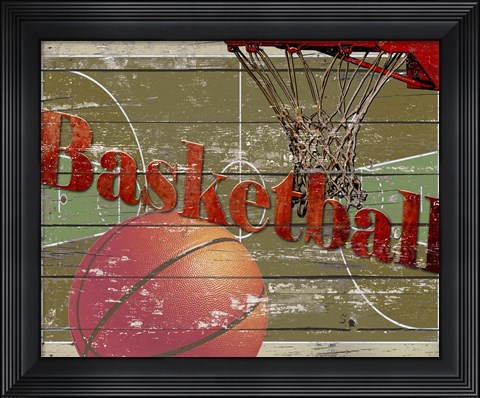 Framed Basketball Print