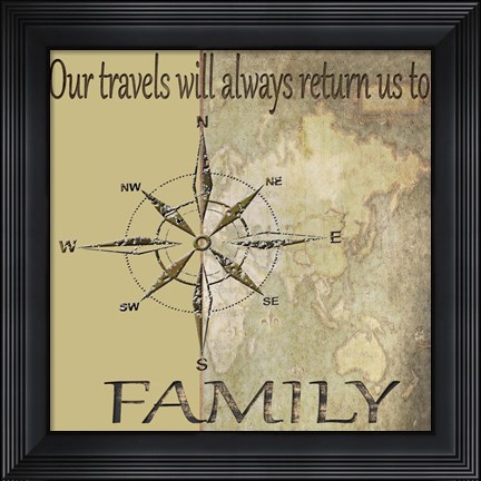 Framed Travels lead back to Family Print